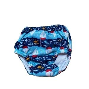 Iplay Sail Boats Swim Diaper 12 mos Blue Red UPF 50+